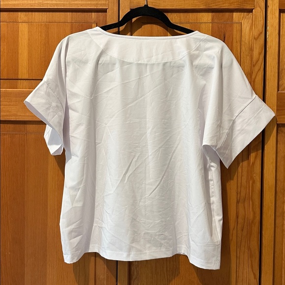 Albion Cropped White Boss Tee - Picture 4 of 4